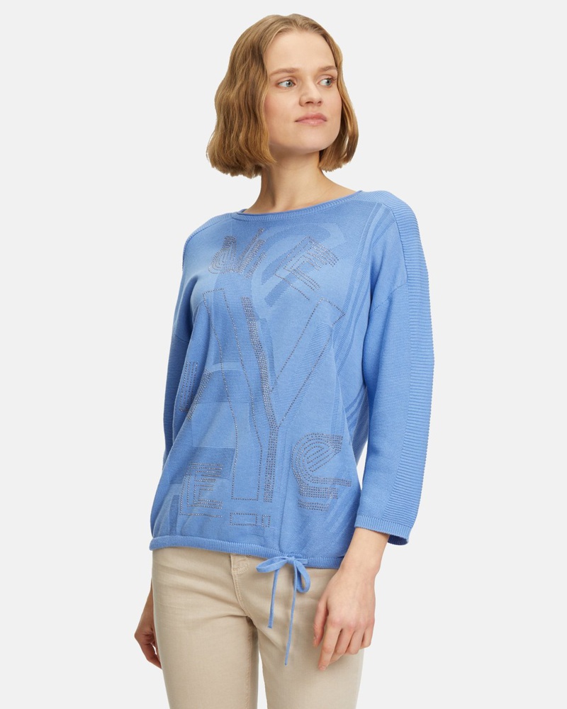 Betty Barclay Damen Feinstrickpullover Baumwolle bedruckt