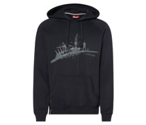 Kapuzenpullover  Baumwolle marine bedruckt