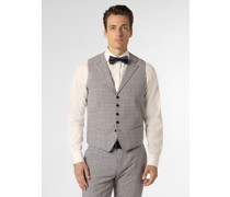 Baukasten-Weste mit Leinen-Anteil  Slim Fit Baumwolle blau kariert
