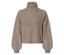 Pullover  Grobstrick taupe meliert