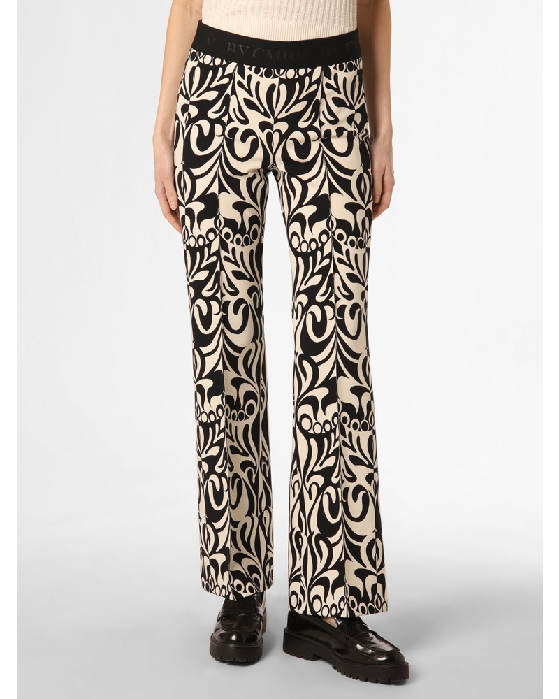 Cambio Damen Hose Polyamid schwarz gemustert