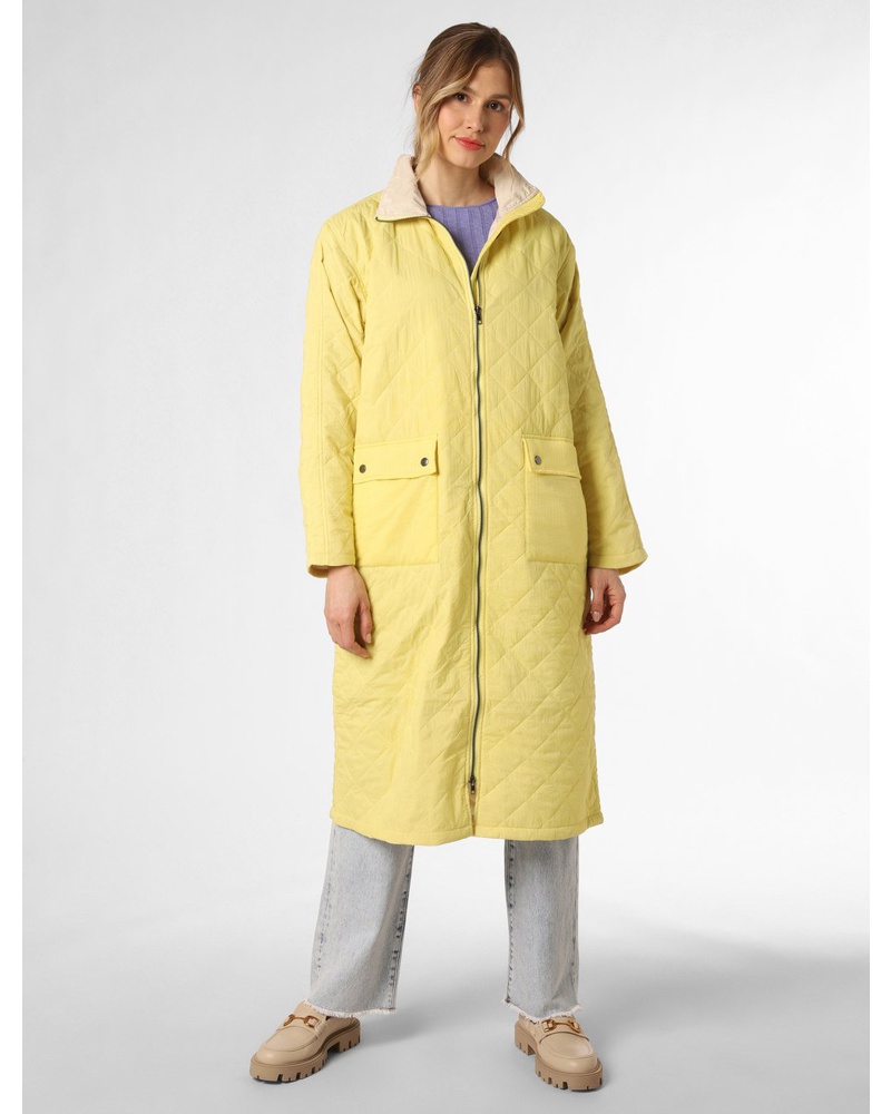 MOSS COPENHAGEN Damen Steppmantel zitrone