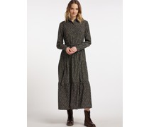 Maxikleid mit Blumenprint  anthrazit gemustert