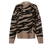 Pullover mit Kamelhaar-Anteil  Wolle beige gemustert