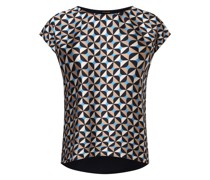 Blusenshirt  Jersey blau gemustert
