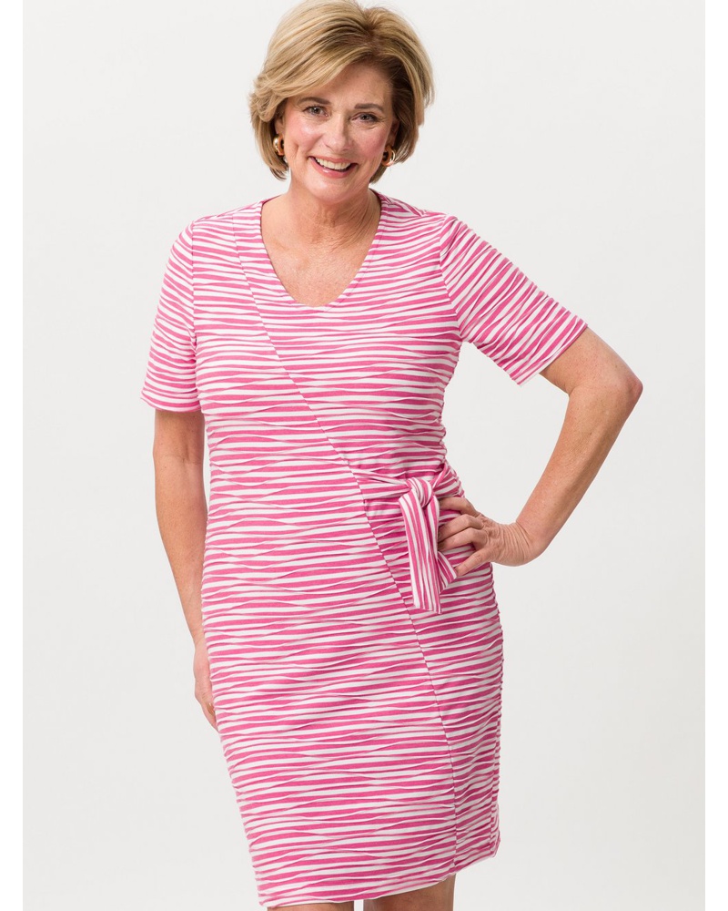 Frank Walder Damen Kleid Viskose gemustert