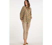 Bluse mit Blütenprint  grün bedruckt