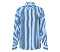 Bluse  Viskose blau gestreift