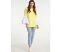 Bluse  Baumwolle zitrone