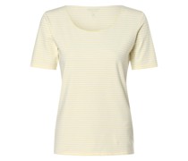 T-Shirt  Baumwolle gelb gestreift