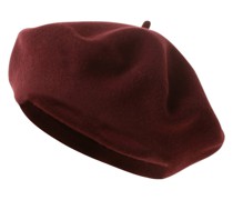 Mütze aus Merinowolle  Wolle bordeaux
