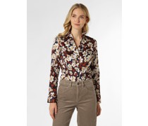 Bluse  Baumwolle marine gemustert