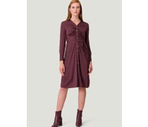 Satinkleid  bordeaux