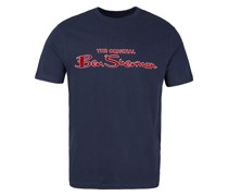 T-Shirt  Baumwolle marine bedruckt