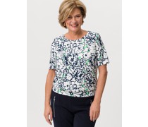 Shirt  Viskose blau bedruckt