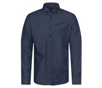 Hemd  Slim Fit Baumwolle indigo Kent