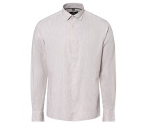 Hemd mit Leinen-Anteil  Modern Fit Baumwolle sand Button-Down