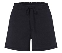 Pyjama-Shorts  Baumwolle marine meliert