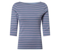 Shirt  Baumwolle blau gestreift