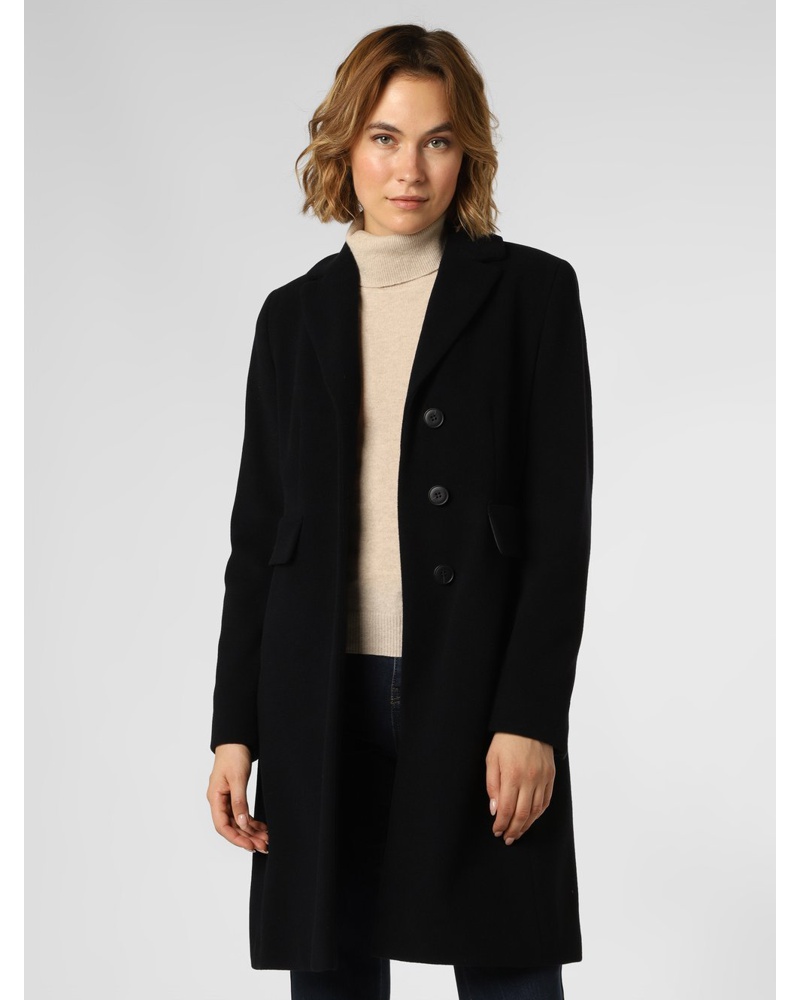 Franco Callegari Damen Mantel mit Cashmere-Anteil Wolle marine