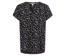Blusenshirt  Viskose marine gemustert
