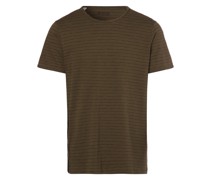 T-Shirt  Baumwolle schlamm gestreift
