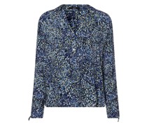 Blusenshirt  Viskose marine gemustert