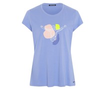 T-Shirt  Baumwolle lila bedruckt