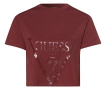 T-Shirt  Jersey aubergine bedruckt