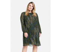 Plisseekleid  schwarz gemustert