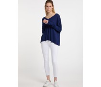 Strickpullover  Viskose marine gestreift