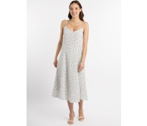 Midikleid  schwarz gemustert
