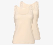 Tank Top im 2er-Pack  Baumwolle nude
