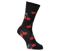 Feinstrick-Socken  Baumwolle marine gemustert