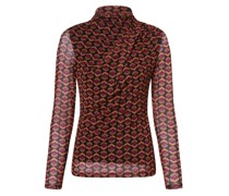 Langarmshirt  aubergine gemustert
