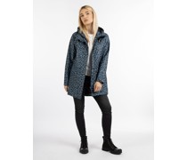 Oversize Regenjacke mit Leo-Print   gemustert