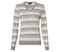Pure Cashmere Puover  taupe gestreift