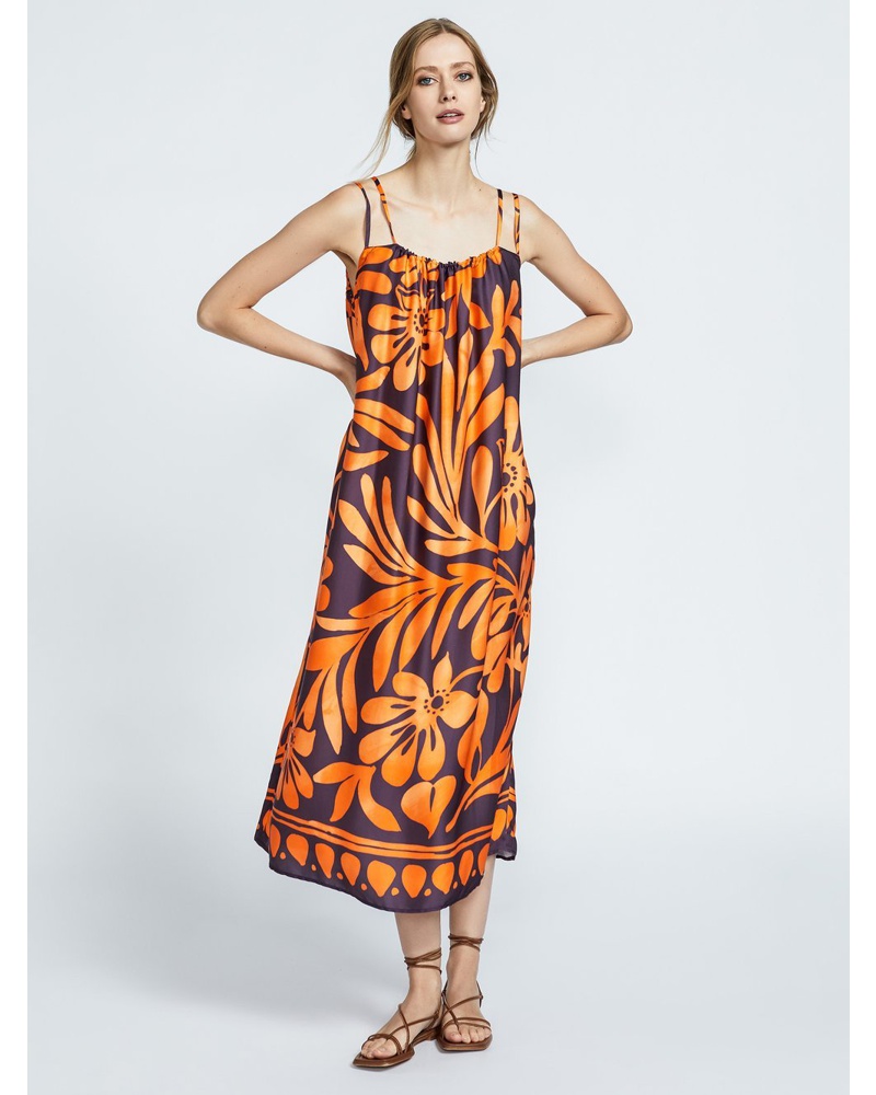 Xandres Damen Kleid Viskose gemustert