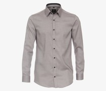 Businesshemd  Slim Fit Baumwolle grau Kent