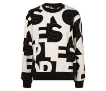 Sweatshirt  Baumwolle schwarz gemustert
