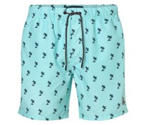Badeshorts  türkis gemustert