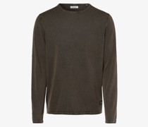 Pullover  Baumwolle oliv meliert