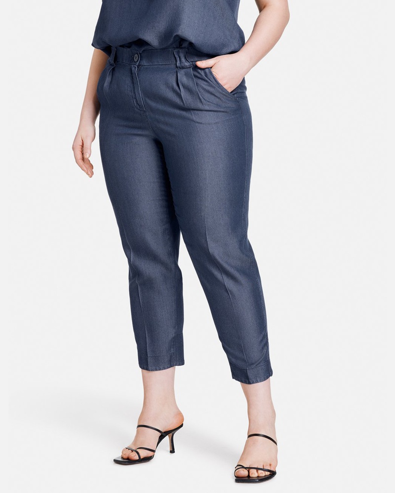 Gerry Weber Damen 7/8 Hose denim
