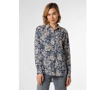 Bluse  blau gemustert