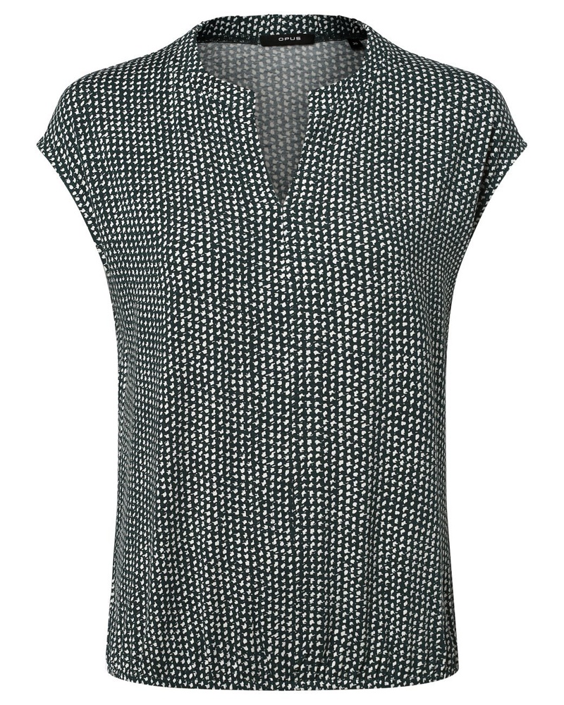 OPUS Damen Shirt Viskose smaragd gemustert
