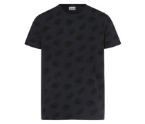 T-Shirt  marine gemustert