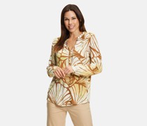 Casual-Bluse  Viskose mehrfarbig gemustert