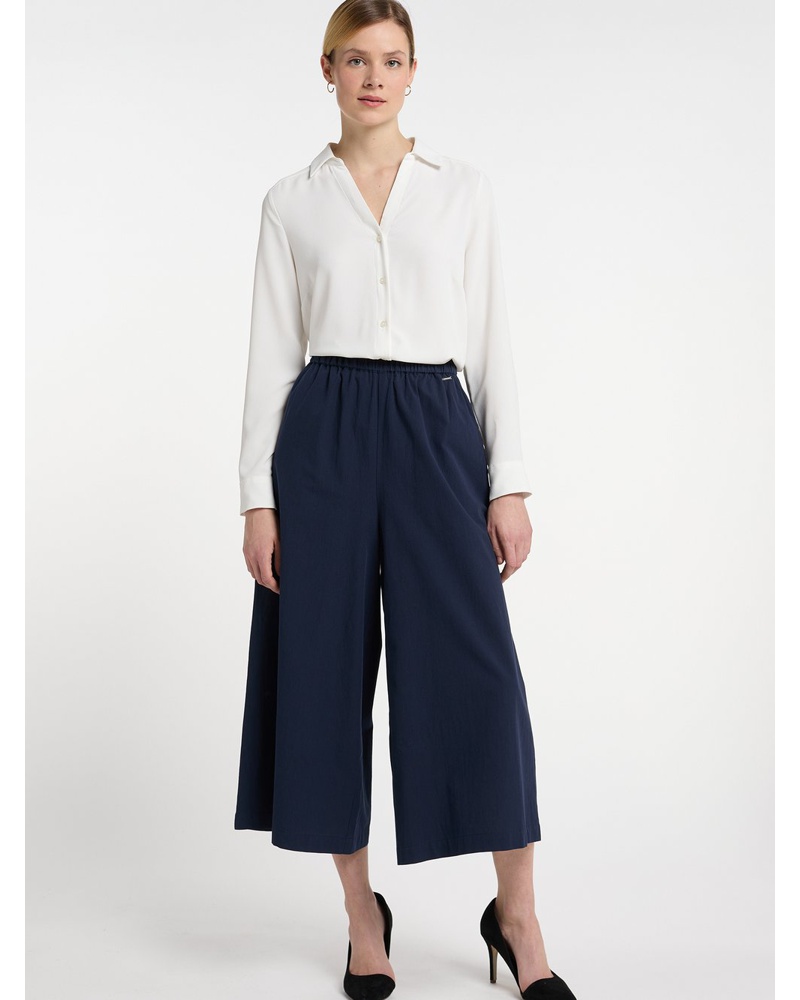 DreiMaster Damen Culotte Baumwolle marine