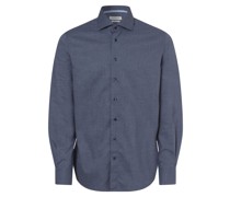 Hemd  Slim Fit Baumwolle marine meliert Haifisch