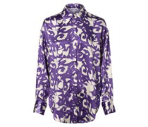Bluse  lila gemustert